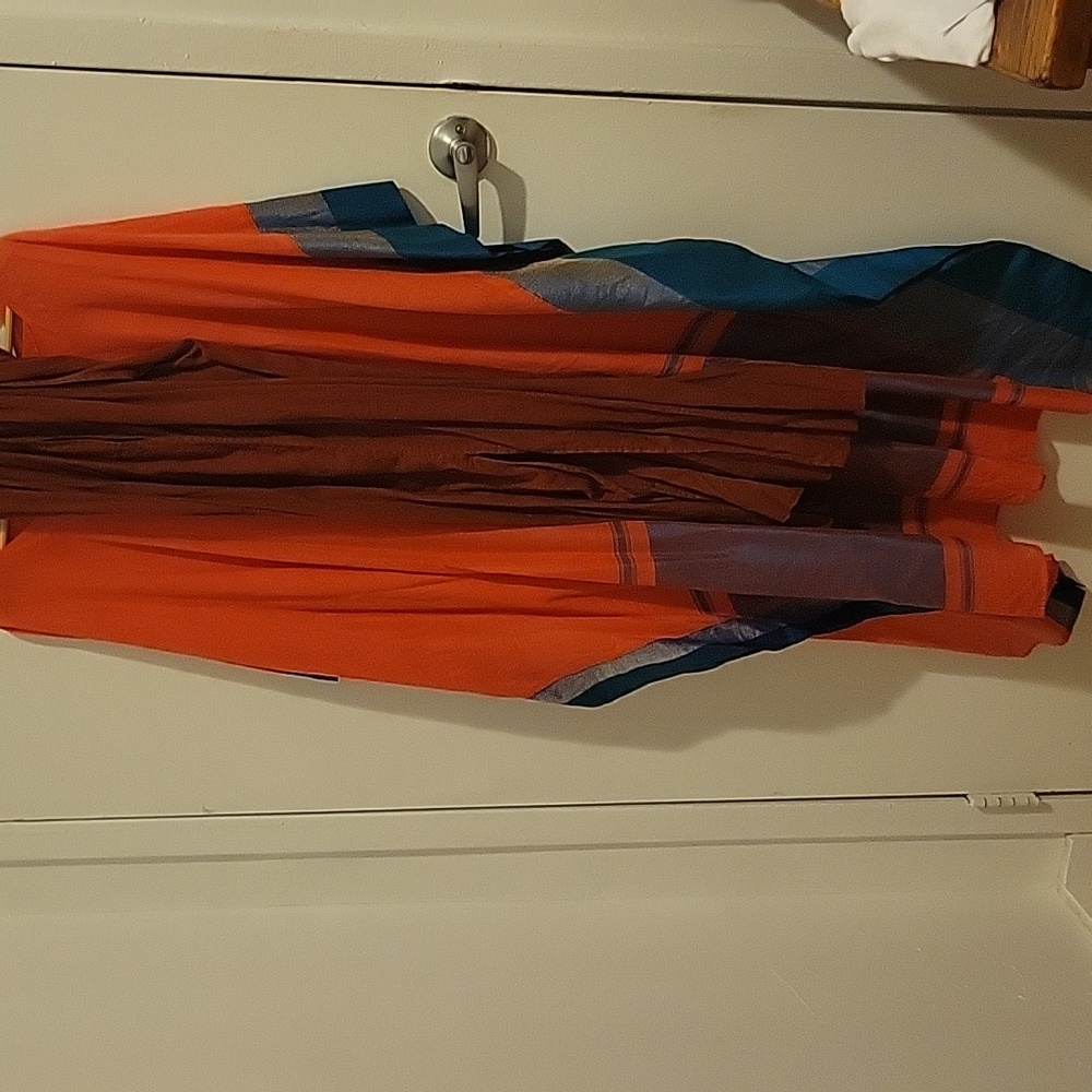 Beautiful Orange and Blue Tunic NWOT